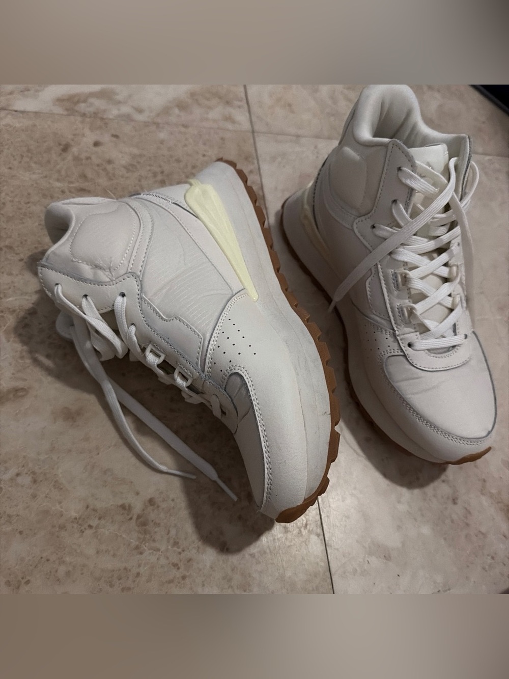 Fila Women's White High-Top Sneakers with Gum Sole